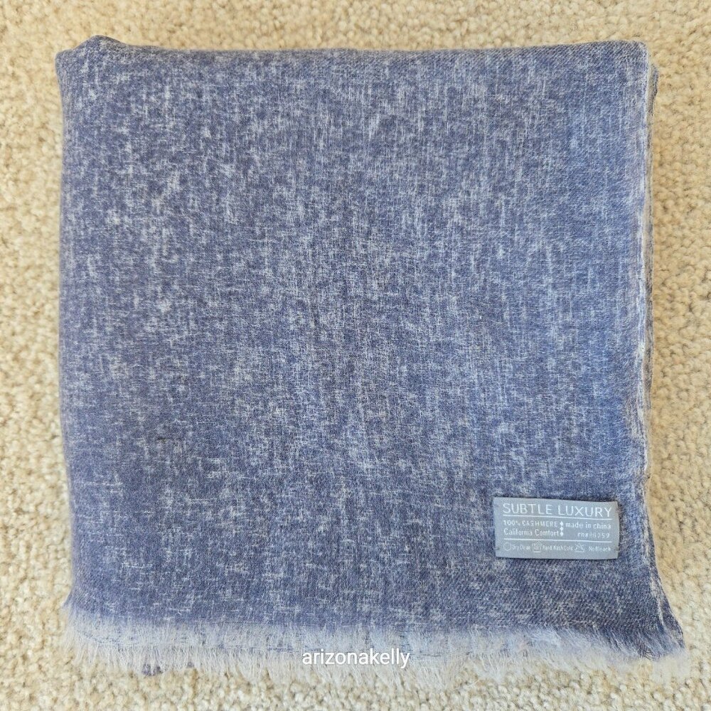 NWOT Subtle Luxury Tissue Weight Cashmere Wrap Scarf Aspen Ombre - Picture 9 of 12
